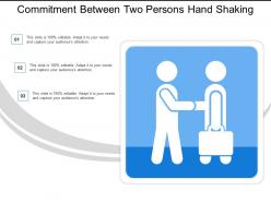 Commitment between two persons hand shaking