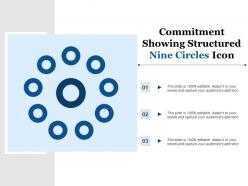 Commitment showing structured nine circles icon