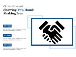 Commitment showing two hands shaking icon