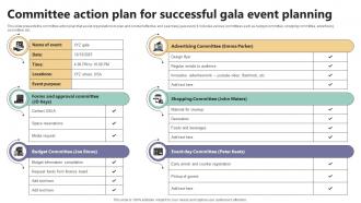 Committee Action Plan For Successful Gala Event Planning