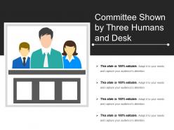 Committee Shown By Three Humans And Desk