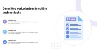 Committee Work Plan Icon To Outline Business Tasks