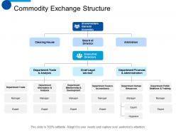 Commodity exchange structure executive directors ppt summary background