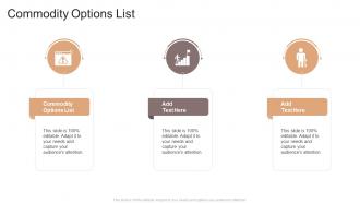 Commodity Options List In Powerpoint And Google Slides Cpb