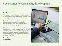Commodity Sale Proposal Powerpoint Presentation Slides