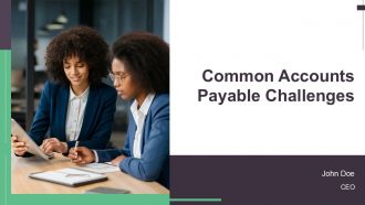 Common Accounts Payable Challenges PPT Template AT