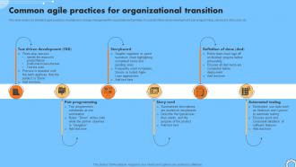Common Agile Practices For Organizational Transition Iterative Change Management CM SS V