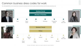 Common Business Dress Codes For Work Company Policies And Procedures Manual