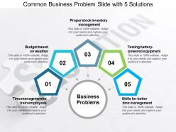 Common business problem slide with 5 solutions