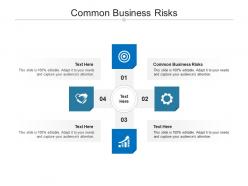 Common business risks ppt powerpoint presentation model graphics download cpb
