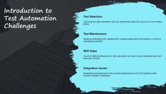 Common Challenges In Test Automation And Solutions PPT Information AT Engaging Downloadable