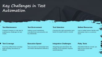 Common Challenges In Test Automation And Solutions PPT Information AT Adaptable Downloadable