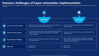 Common Challenges Of Hyper Automation Hyperautomation Technology Transforming
