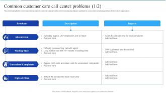 Common Customer Care Call Center Problems Call Center Agent Performance