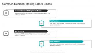 Common Decision Making Errors Biases In Powerpoint And Google Slides Cpb