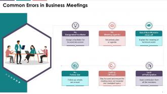 Common Errors In Business Meetings Training Ppt
