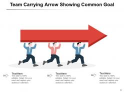 Common Goal Target Graphic Arrow Innovation Puzzle Carrying Team