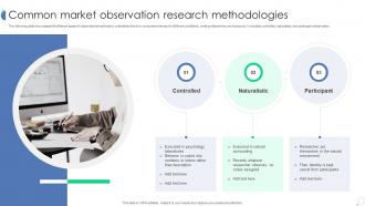 Common Market Observation Research Methodologies