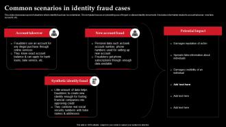 Common Scenarios In Identity Fraud Cases