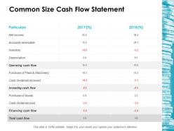 Common size cash flow statement ppt icon shapes