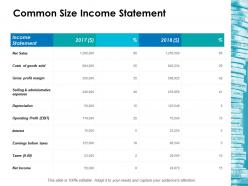 Common size income statement ppt icon show