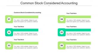 Common Stock Considered Accounting Ppt Powerpoint Presentation Show Portrait Cpb