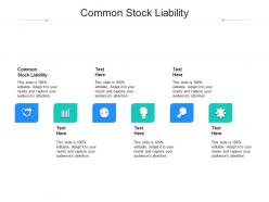 Common stock liability ppt powerpoint presentation ideas rules cpb