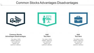 Common Stocks Advantages Disadvantages Ppt Powerpoint Presentation Styles Cpb