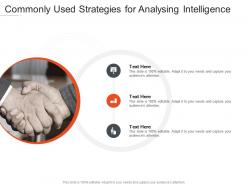 Commonly used strategies for analysing intelligence infographic template