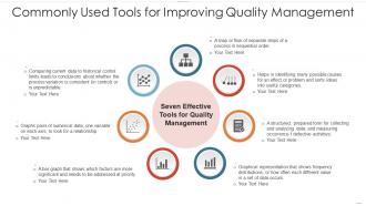 Commonly used tools for improving quality management