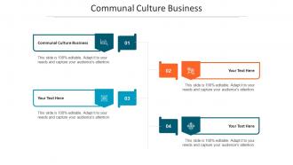 Communal Culture Business Ppt Powerpoint Presentation Inspiration Portfolio Cpb
