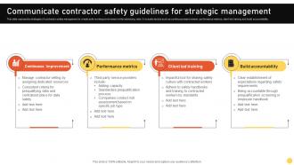 Communicate Contractor Safety Guidelines For Strategic Management