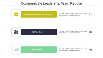 Communicate Leadership Team Regular In Powerpoint And Google Slides Cpb