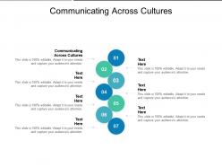 Communicating across cultures ppt powerpoint presentation infographic template inspiration cpb