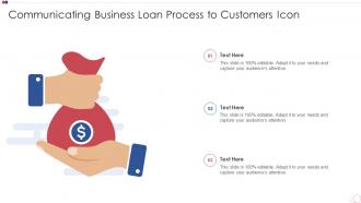 Communicating Business Loan Process To Customers Icon