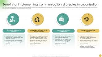 Communicating Change Strategies Benefits Of Implementing Communication CM SS