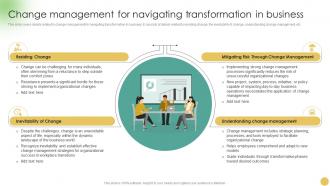 Communicating Change Strategies Change Management For Navigating CM SS