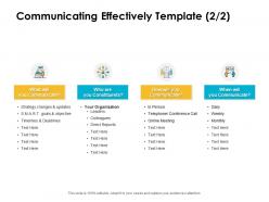 Communicating effectively organization ppt powerpoint presentation slide