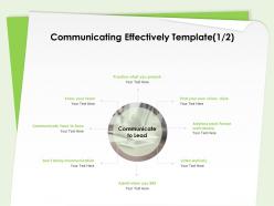 Communicating Effectively Template Delay Communication Ppt Presentation Visuals