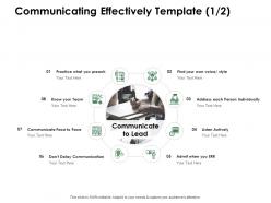 Communicating effectively template person individually ppt powerpoint vector