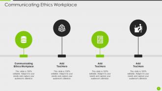 Communicating Ethics Workplace Ppt Powerpoint Presentation Outline Example Cpb
