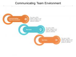 Communicating team environment ppt powerpoint presentation styles pictures cpb