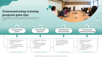 Communicating Training Program Plan Tips