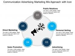 Communication Advertising Marketing Mix Approach With Icon