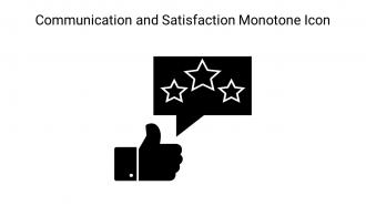 Communication And Satisfaction Monotone Icon In Powerpoint Pptx Png And Editable Eps Format