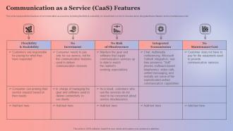 Communication As A Service CaaS Features Anything As A Service Ppt Gallery Design Templates