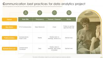 Communication Best Practices For Data Analytics Project Business Analytics Transformation Toolkit