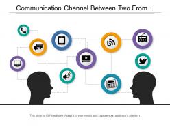 Communication Channel Between Two From Messages Marketing And Newspaper