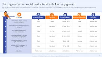Communication Channels And Strategies For Shareholder Engagement Powerpoint Presentation Slides Impressive Unique