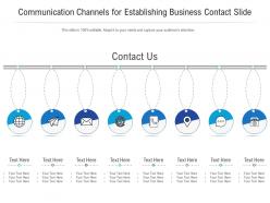 Communication Channels For Establishing Business Contact Slide Infographic Template